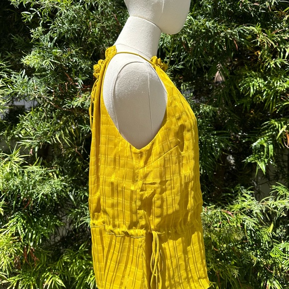 Ted Baker Drawstring Halter Top in Chartreuse - Picture 4 of 6